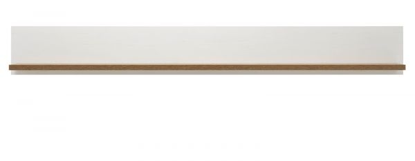 Wandboard Seyne in wei� Pinie und Eiche hell Landhaus Wandregal 160 cm