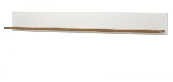 Wandboard Seyne in wei� Pinie und Eiche hell Landhaus Wandregal 160 cm