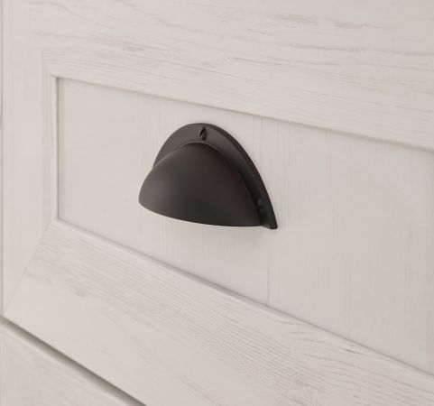 Sideboard Seyne in wei� Pinie und Eiche hell Landhaus Kommode 130 x 86 cm