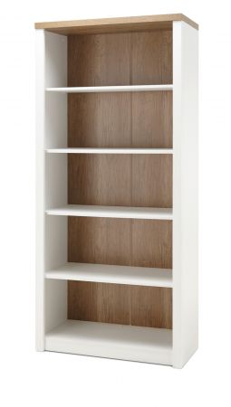 Regal Seyne in wei� Pinie und Eiche hell Landhaus Standregal 90 x 198 cm