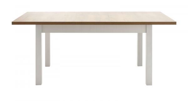 Esstisch Seyne in wei� Pinie und Eiche hell Landhaus K�chentisch ausziehbar 160 - 200 x 90 cm