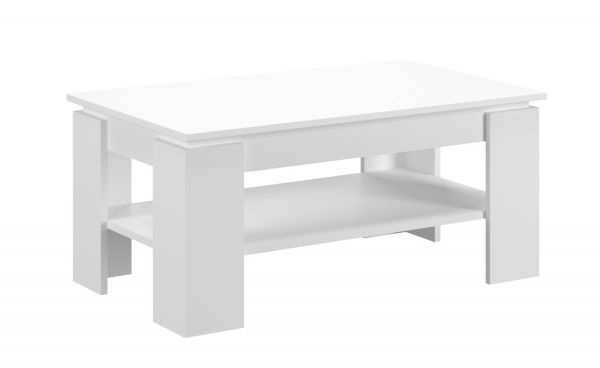 Couchtisch Selen in wei� Beistelltisch mit Ablage 100 x 60 cm