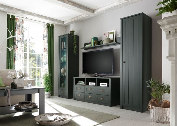 TV-Lowboard Forres in gr�n Landhaus TV Unterteil mit Komforth�he 130 x 67 cm