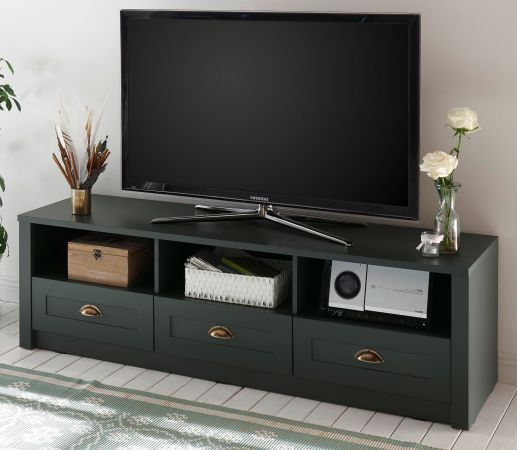TV-Lowboard Forres in gr�n Landhaus TV Unterteil 158 x 47 cm