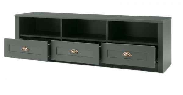 TV-Lowboard Forres in gr�n Landhaus TV Unterteil 158 x 47 cm