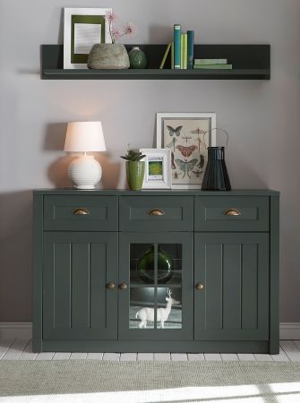 Sideboard Forres in gr�n Landhaus Kommode 130 x 86 cm
