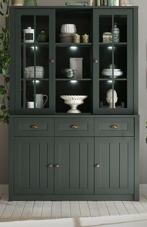 Buffetschrank Forres in gr�n Landhaus Buffet 130 x 196 cm
