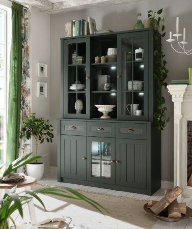 Buffetschrank Forres in gr�n Landhaus Buffet 130 x 196 cm