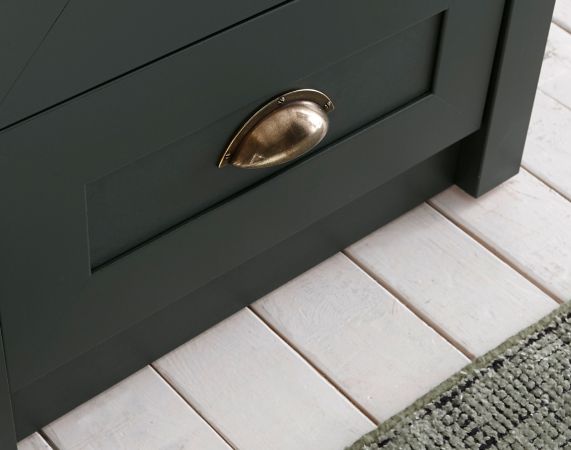 Wohnwand Forres in gr�n Landhaus Wohnkombination 3-teilig 230 x 198 cm