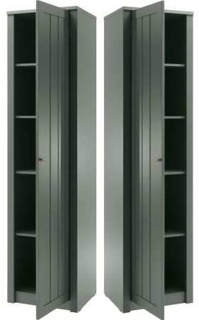 Wohnwand Forres in mattem Gr�n Landhaus Wohnkombination 4-teilig 270 x 198 cm