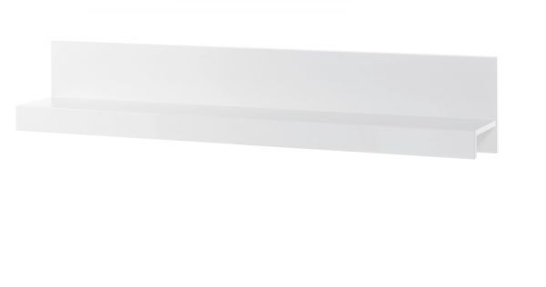 Wandboard Carrara in wei� Hochglanz Wandregal B�cherregal 150 x 28 cm