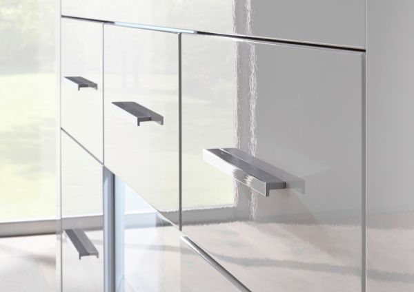 Wohnwand Carrara in wei� Hochglanz Wohnkombination 4-teilig 335 x 198 cm