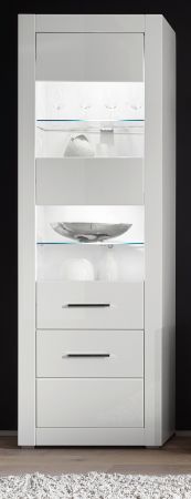 Wohnwand Carrara in wei� Hochglanz Wohnkombination 4-teilig 314 x 198 cm