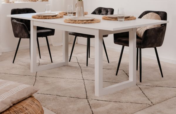 Esstisch Malta in wei� K�chentisch ausziehbar 160 / 200 x 90 cm