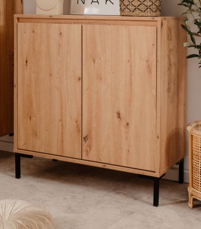 Kommode Bastia in Artisan Eiche Sideboard 81 x 87 cm