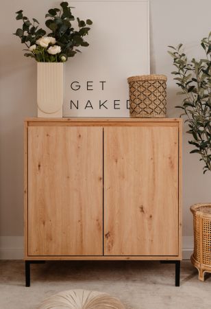 Kommode Bastia in Artisan Eiche Sideboard 81 x 87 cm