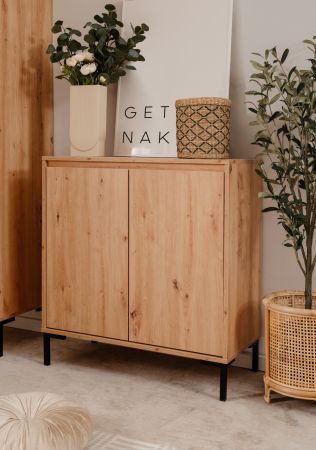 Kommode Bastia in Artisan Eiche Sideboard 81 x 87 cm
