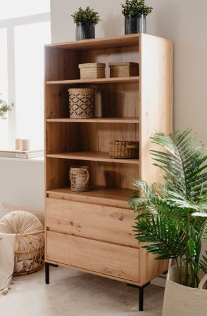 Regal Bastia in Artisan Eiche Regalschrank 78 x 165 cm