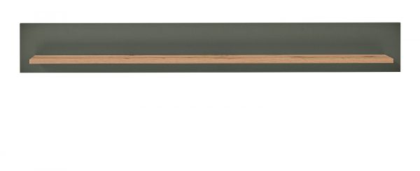 Wandboard Norwich in gr�n und Wotan Eiche Landhaus Wandregal 150 cm
