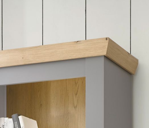 Wohnwand Rideau in grau und Artisan Eiche Landhaus Wohnkombination 4-teilig 328 x 201 cm