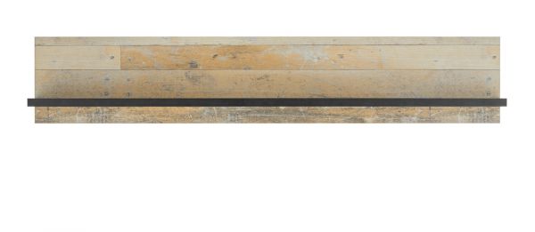 K�chenregal Stove in Used Wood hell und anthrazit K�che Wandregal 160 x 30 cm Gew�rzregal