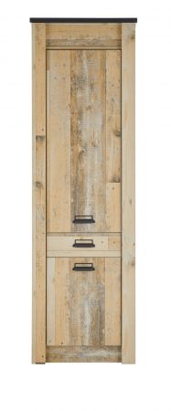 K�che Hochschrank Stove in Used Wood hell und anthrazit K�chenschrank hoch 62 x 201 cm