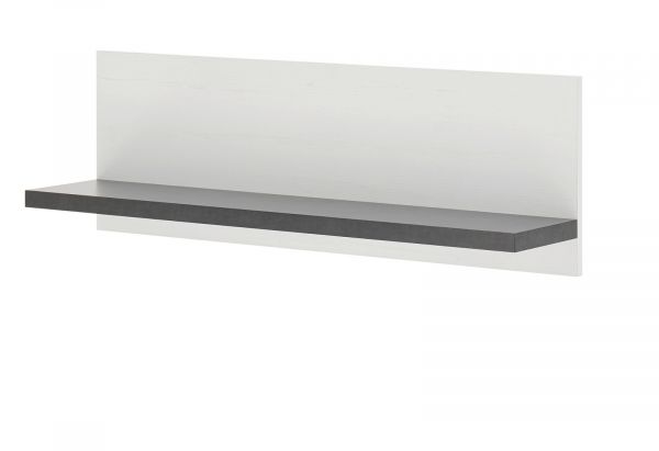 K�chenregal Stove in wei� Pinie und anthrazit Landhaus K�che Wandregal 90 x 30 cm Gew�rzregal