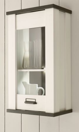 K�che H�ngeschrank Stove in wei� Pinie und anthrazit Landhaus K�chenschrank h�ngend 50 x 90 cm