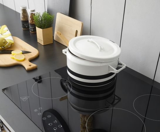 K�che Stove in wei� Pinie und anthrazit Landhaus K�chenschrank Set 4-teilig