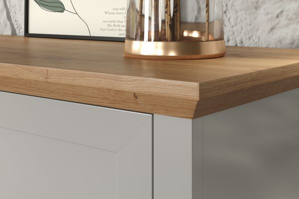 Garderobenschrank Landside in grau und Eiche Artisan Landhaus Garderobe oder gro�er Schuhschrank 65 x 201 cm
