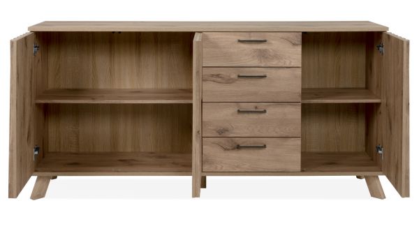 Sideboard Douro in Schweden Eiche mit 3D-Reliefoptik Wohn- und Esszimmer Kommode 175 x 85 cm