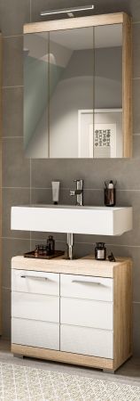 Badezimmer Spiegelschrank Mambo in Sonoma Eiche Badschrank 3-t�rig 60 x 79 cm