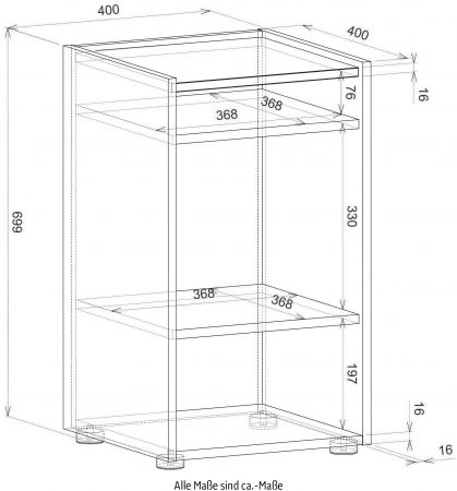 Schreibtisch Regal Center in Grau und Wotan Eiche Container f�r Homeoffice und B�ro 40 x 70 cm