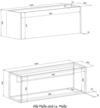 B�rom�bel Set Center in grau matt und Wotan Eiche B�roschrank und Sekret�r h�ngend f�r Homeoffice 100 cm
