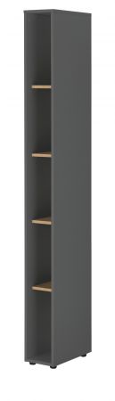Aktenschrank Set Center in grau matt und Wotan Eiche Stauraumschrank und Regal f�r Homeoffice 70 x 200 cm