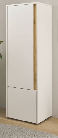 Aktenschrank Center in wei� und Wotan Eiche Stauraumschrank f�r Homeoffice und B�ro 50 x 158 cm