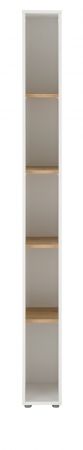 Aktenregal Center in wei� und Wotan Eiche Standregal f�r Homeoffice und B�ro 20 x 200 cm