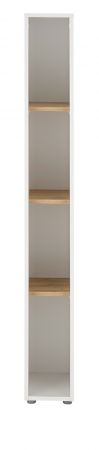 Aktenregal Center in wei� und Wotan Eiche Standregal f�r Homeoffice und B�ro 20 x 158 cm