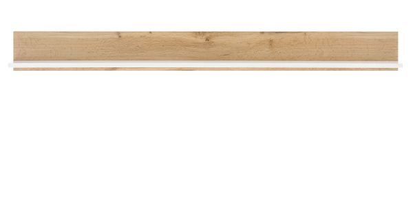 B�roregal Center in Wotan Eiche und wei� Wandregal f�r Homeoffice und B�ro 170 cm