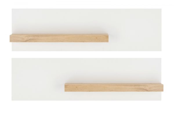 B�roregal Center in wei� und Wotan Eiche Wandregal f�r Homeoffice und B�ro 140 cm
