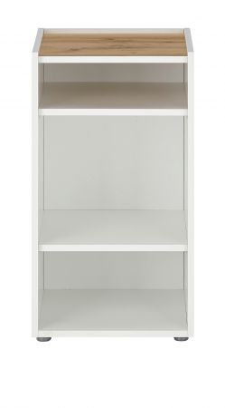 Aktenregal Center in wei� und Wotan Eiche Standregal f�r Homeoffice und B�ro 40 x 70 cm