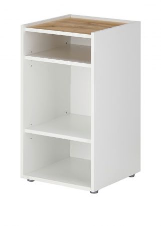 Aktenregal Center in wei� und Wotan Eiche Standregal f�r Homeoffice und B�ro 40 x 70 cm