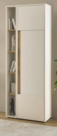 Aktenschrank Set Center in wei� und Wotan Eiche Stauraumschrank und Regal f�r Homeoffice 70 x 200 cm