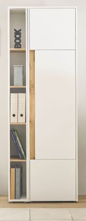 Aktenschrank Set Center in wei� und Wotan Eiche Stauraumschrank und Regal f�r Homeoffice 70 x 200 cm