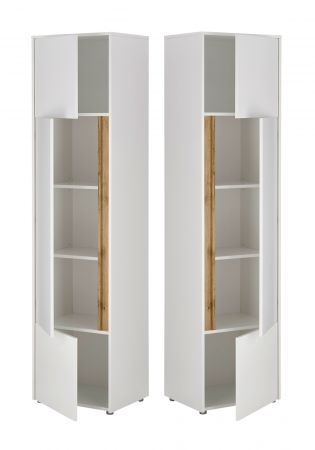 B�rom�bel Set Center in wei� und Wotan Eiche mit Schreibtisch, Aktenschrank und 2 x Regal f�r Homeoffice