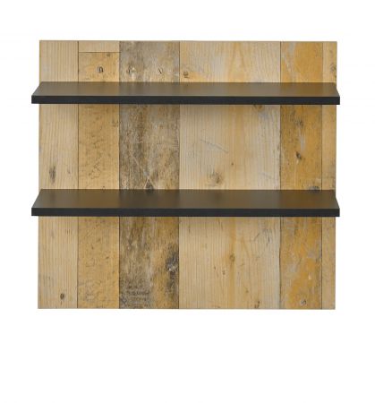 Wandpaneel Stove in Used Wood hell und anthrazit Wandboard 60 x 54 cm