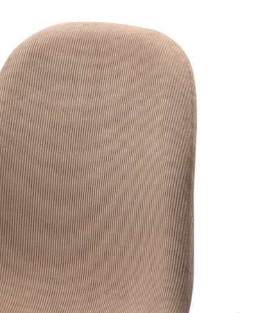 4 x Stuhl Lenja in braun Cord und schwarz 4-Fu�stuhl K�chen- und Esszimmerstuhl 4er Set