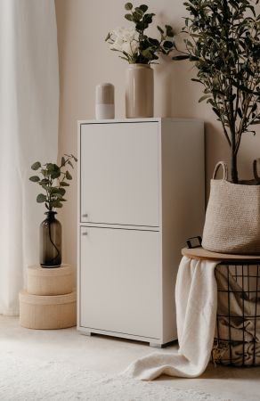 Kommode Fidan in wei� Anrichte 46 x 97 cm