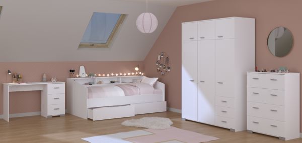 Parisot Kinder- und Jugendzimmer Sleep40 in wei� Komplett-Set 4-teilig