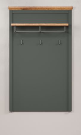 Garderobenpaneel Meadow in gr�n und Evoke Eiche Landhaus Wandgarderobe 77 x 123 cm